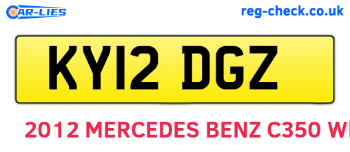 KY12DGZ are the vehicle registration plates.
