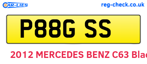 P88GSS are the vehicle registration plates.