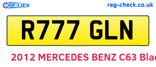 R777GLN are the vehicle registration plates.