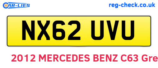 NX62UVU are the vehicle registration plates.