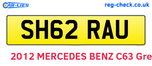 SH62RAU are the vehicle registration plates.