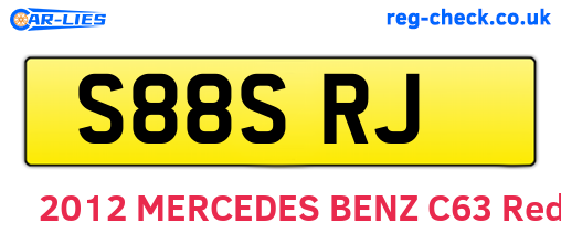 S88SRJ are the vehicle registration plates.