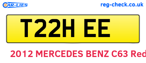 T22HEE are the vehicle registration plates.