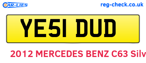 YE51DUD are the vehicle registration plates.