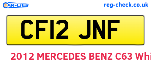 CF12JNF are the vehicle registration plates.