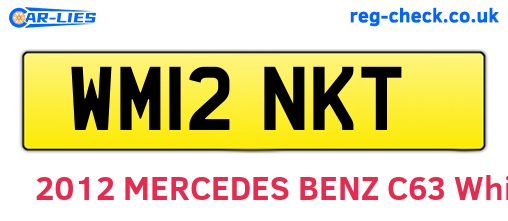 WM12NKT are the vehicle registration plates.