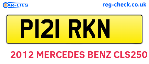 P121RKN are the vehicle registration plates.