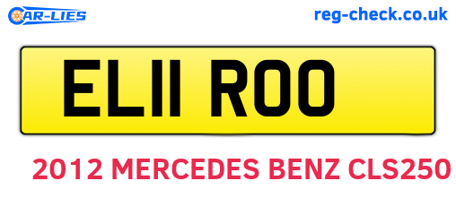 EL11ROO are the vehicle registration plates.