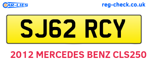 SJ62RCY are the vehicle registration plates.