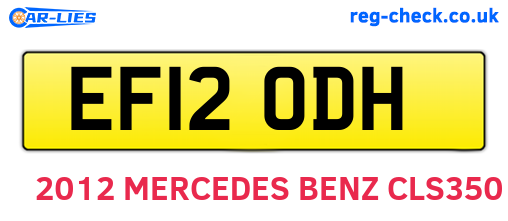 EF12ODH are the vehicle registration plates.