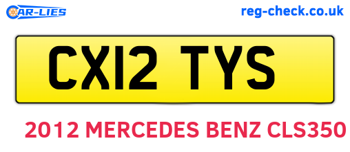 CX12TYS are the vehicle registration plates.