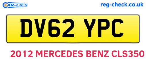 DV62YPC are the vehicle registration plates.