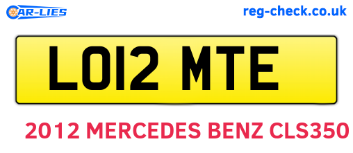 LO12MTE are the vehicle registration plates.