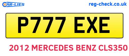 P777EXE are the vehicle registration plates.