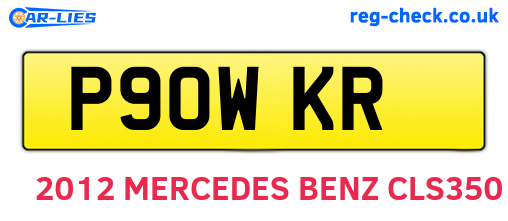 P90WKR are the vehicle registration plates.
