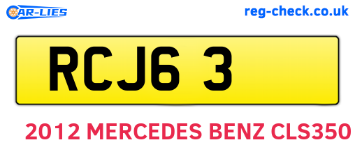 RCJ63 are the vehicle registration plates.