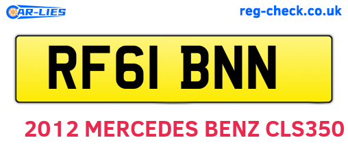 RF61BNN are the vehicle registration plates.