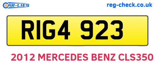 RIG4923 are the vehicle registration plates.