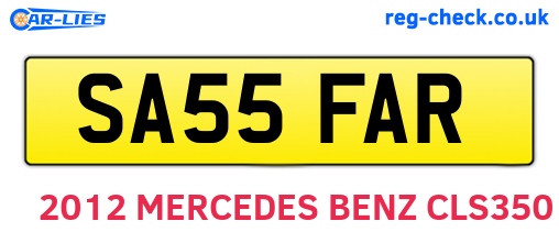 SA55FAR are the vehicle registration plates.