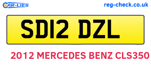 SD12DZL are the vehicle registration plates.