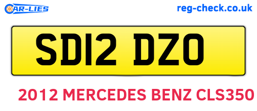 SD12DZO are the vehicle registration plates.