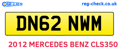 DN62NWM are the vehicle registration plates.