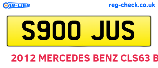 S900JUS are the vehicle registration plates.