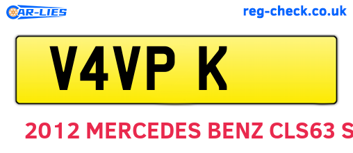 V4VPK are the vehicle registration plates.