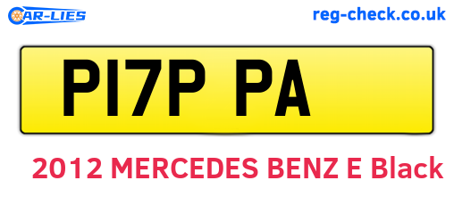 P17PPA are the vehicle registration plates.