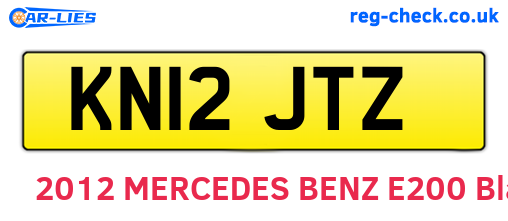 KN12JTZ are the vehicle registration plates.