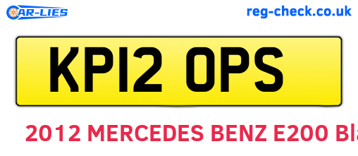 KP12OPS are the vehicle registration plates.
