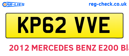 KP62VVE are the vehicle registration plates.
