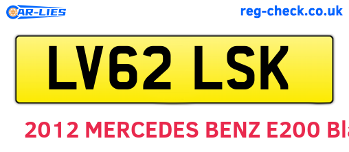 LV62LSK are the vehicle registration plates.