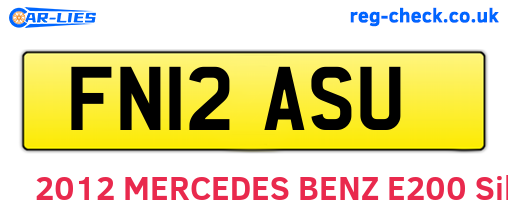 FN12ASU are the vehicle registration plates.