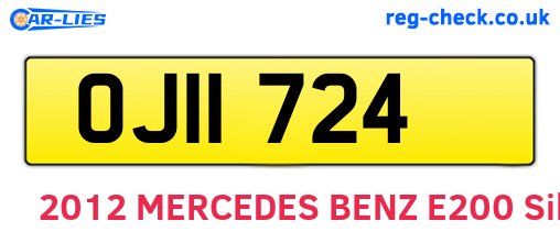 OJI1724 are the vehicle registration plates.