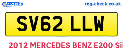 SV62LLW are the vehicle registration plates.