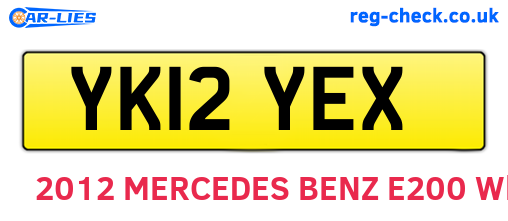 YK12YEX are the vehicle registration plates.