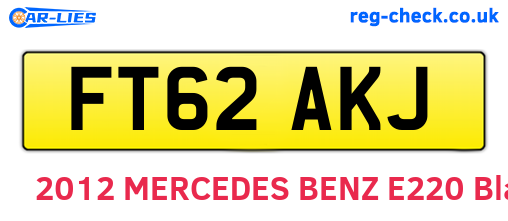 FT62AKJ are the vehicle registration plates.