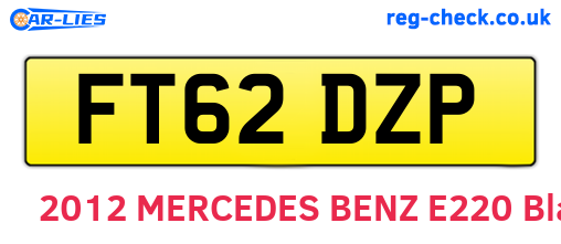 FT62DZP are the vehicle registration plates.