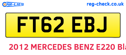 FT62EBJ are the vehicle registration plates.