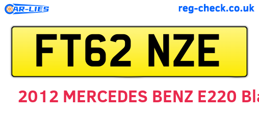 FT62NZE are the vehicle registration plates.