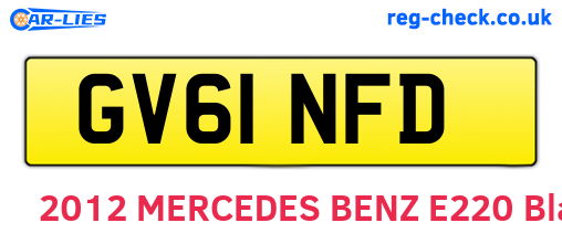 GV61NFD are the vehicle registration plates.
