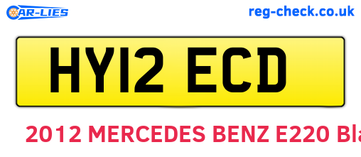 HY12ECD are the vehicle registration plates.