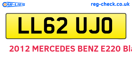 LL62UJO are the vehicle registration plates.