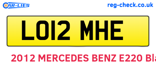 LO12MHE are the vehicle registration plates.