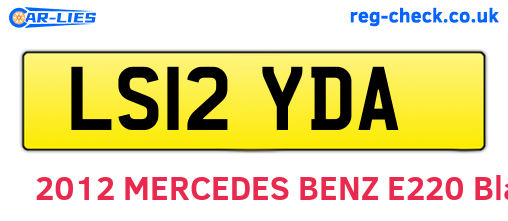 LS12YDA are the vehicle registration plates.