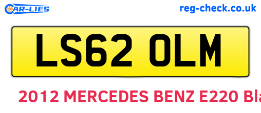 LS62OLM are the vehicle registration plates.