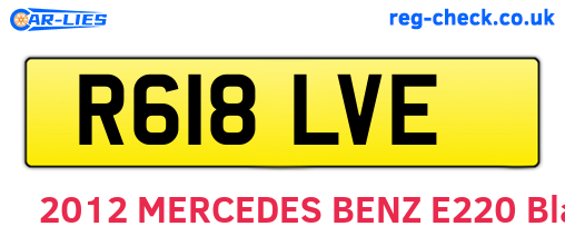 R618LVE are the vehicle registration plates.