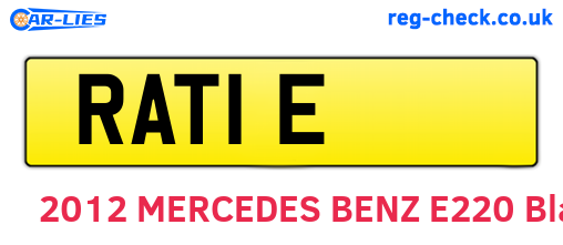 RAT1E are the vehicle registration plates.