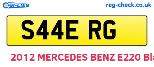 S44ERG are the vehicle registration plates.